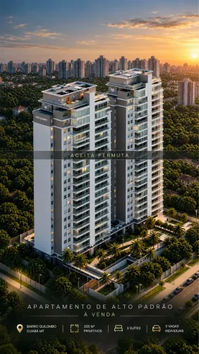 Apartamento Mobiliado à venda área nobre Cuiabá mt