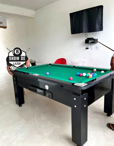 Sinuca Baianinho Para Bar De Ficha Preta Pano Verde