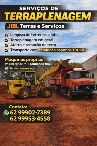 Limpeza de Lote com Máquinas Pá Carregadeira e Caminhão Truck