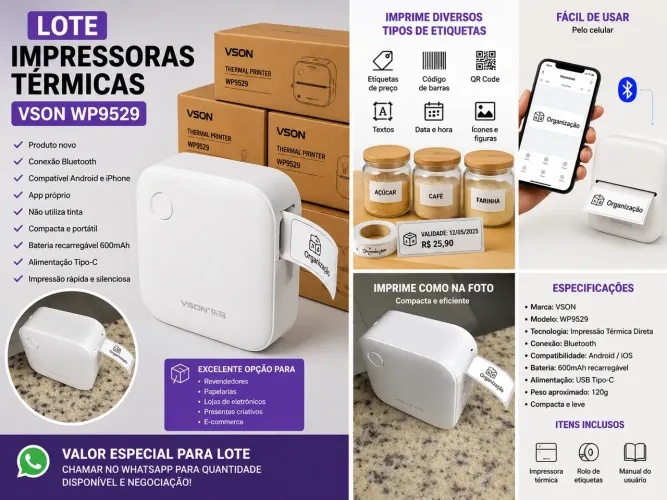 Lote mine impressoras térmicas. 12 unidades 