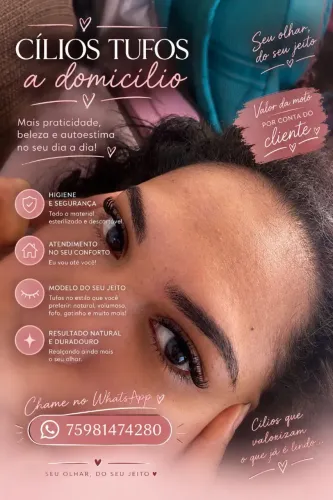 Lash designer a domicílio!