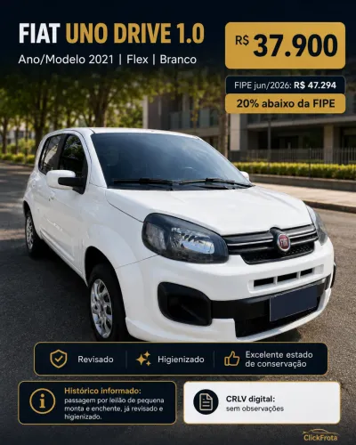 Fiat Uno Drive 1.0 Flex 6V 5P 2021