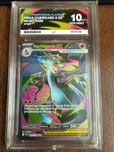Carta Pokémon Mega Charizard X Ex 109/094 Ultra Rare ACE 10 GEM MINT