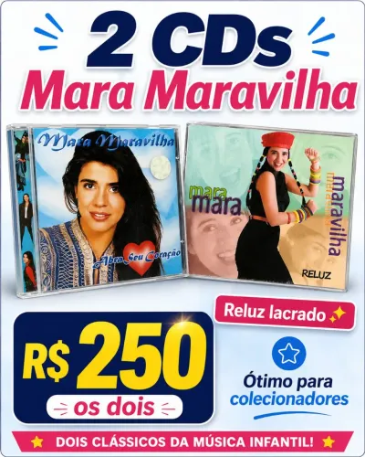 2 CDs Mara Maravilha - Reluz Lacrado + Abra Seu Coração