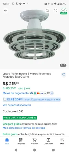 Vendo 2 lustres