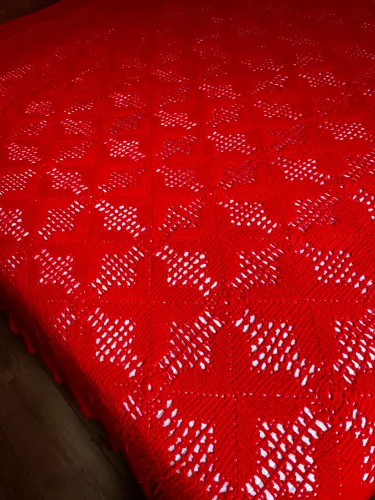 Colcha de crochê casal