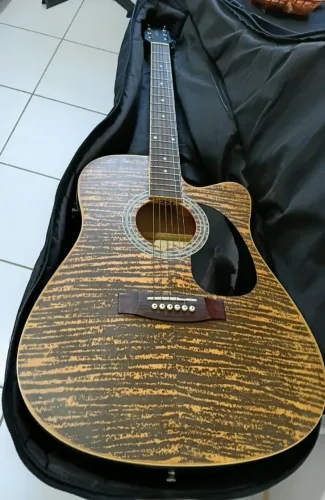 Violão Elétrico Vogga Folk VCK370 MF Aço - NOVO Sem Uso + NF + Capa e Acessórios
