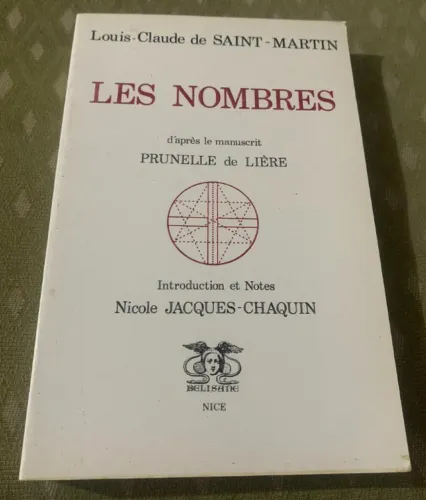 Livro Les nombres. Louis Charles de Saint-Martin. Belisane 1983  IMPORTADO FRANCÊS 
