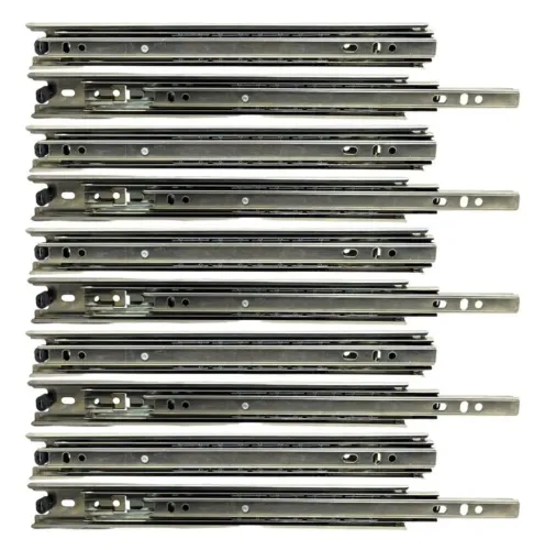 Kit 10 Corrediças Telescópicas 45 cm para Gaveta - Trilho - 5 Pares