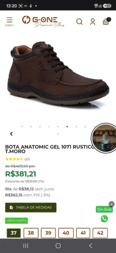 Bota Anatomic Gel 1071