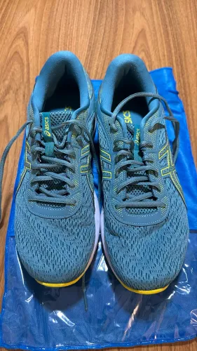 Tênis Asics Masculino Gel Equation verde e amarelo tamanho 44