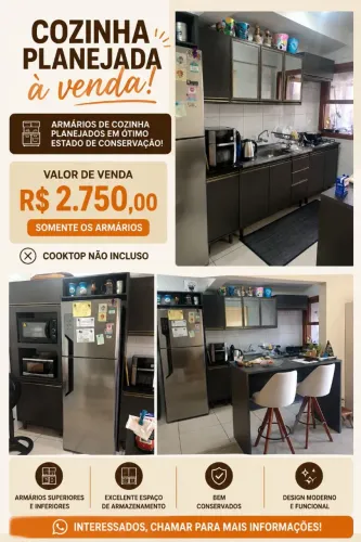 Cozinha completa (sem eletrônicos, cadeiras e demais itens, somente armarios)