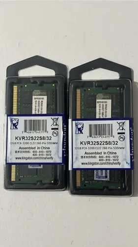 2 MemóriaS kingston notebook 32G (CADA) ddr4 3200 lacradas