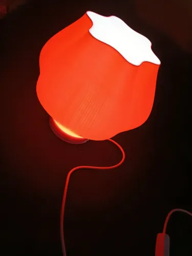 Abajur 3D  na cor rosa vibrante 2 intensidade de luz 