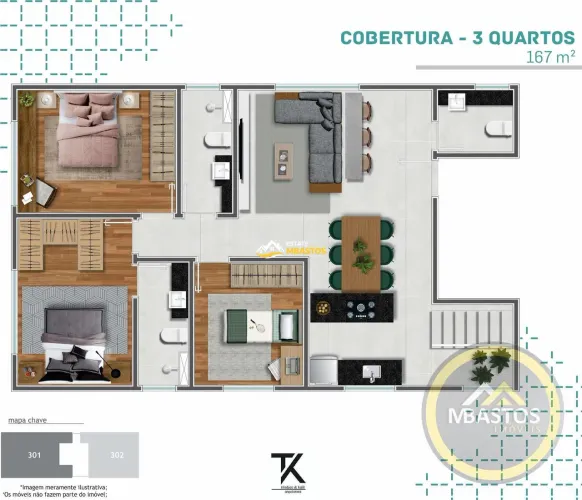 Cobertura 132m2 com Suite e Vaga no Prado Belo Horizonte Ref.:22305