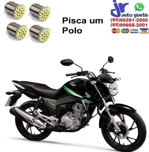 Kit Lampadas Led Para Moto 4 Pisca Titan 160