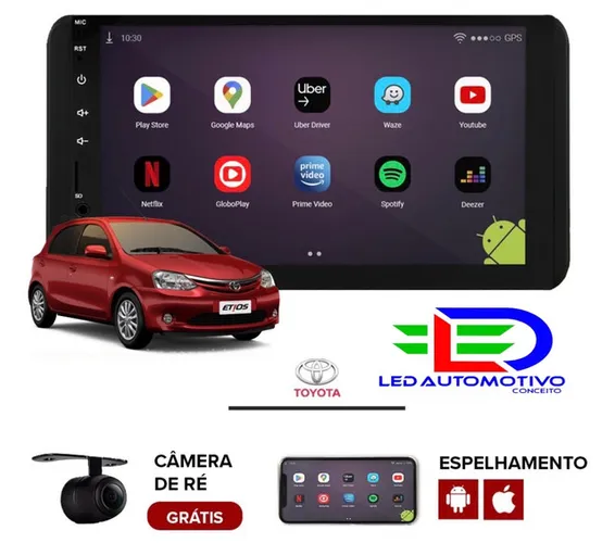 Central Multimidia + Moldura Etios