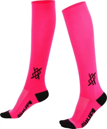 Meia cano alto hupi rosa