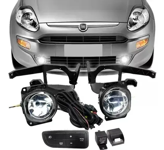 Kit Farol De Milha Fiat Punto 2013 à 2017 - ShockLight - 091110