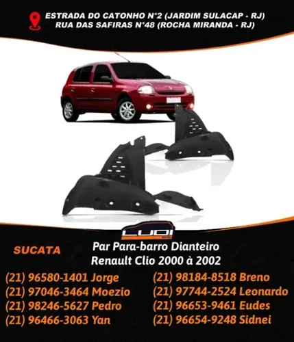 Par Para-barro Dianteiro Renault Clio 2000 à 2002