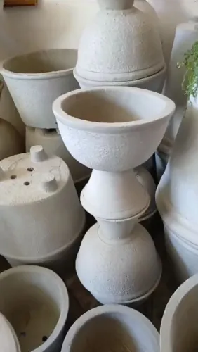 Jogo de vasos de cerâmica para plantas