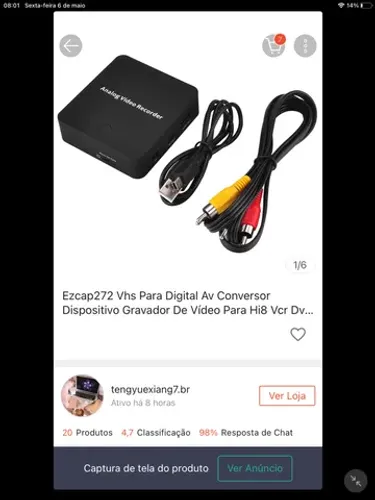 Gravador de Vhs para cartão de memoria e outra midias digitais.