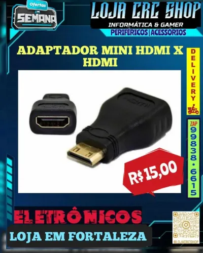 Adaptador Mini HDMI x HDMI 