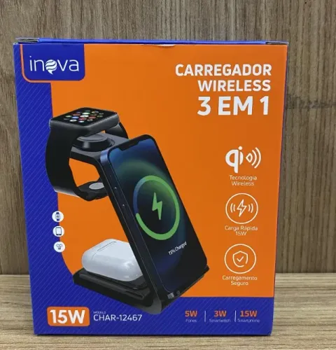 Carregador Portátil 3 em 1