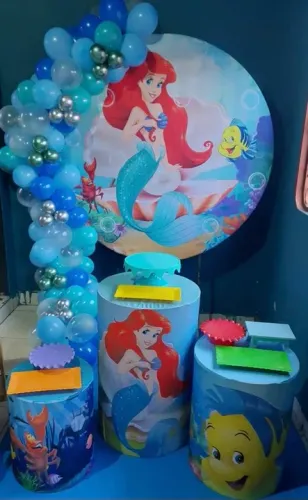 Aluguel de Kit Decoração Festa Infantil Ariel