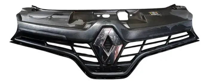 Grande Frontal Dianteira Renault Clio 2013 2014 2015 2016 Preto Prateado