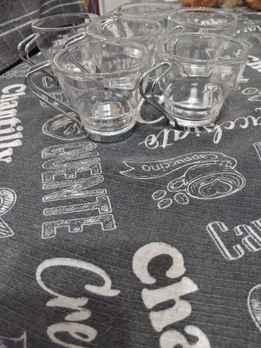Conjunto de xícaras de vidro para café