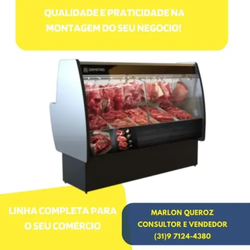 Balcao de Açougue 1,8M Ormifrio Preto 220v