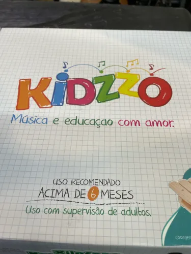 Xilofone de 8 teclas notas cor e natural kidzzo brinquedo infantil