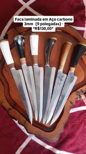 Cutelaria artesanal para cozinha e churrasco 