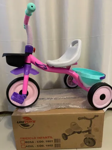 Triciclo Infantil Unitoys Cor Rosa
