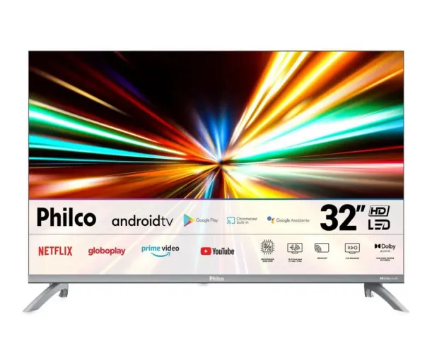 SmartTV Philco 32 Polegadas LED Dolby Audio Prata 