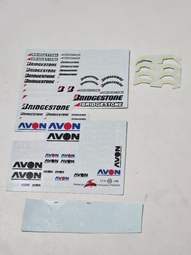decalques para reposição ou customização de miniaturas Escala 1/18 e 1/24