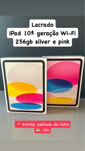 iPad 10ª Geração 256GB Wi-Fi Pink - Lacrado