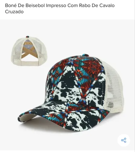 Boné com rabo de cavalo