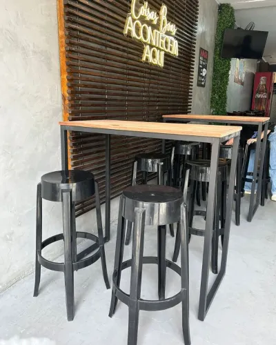 Promo MESA Bistrô 100x100x50 escrivaninha escritório restaurante <br>