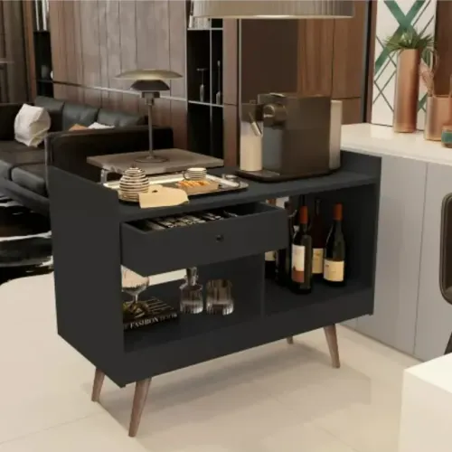 APARADOR JB 4064 LUXO PRETO - 100% MDP