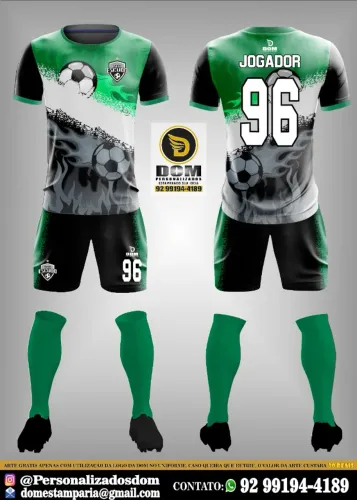 Uniforme de futebol + Bandeira Grátis (Promoção)