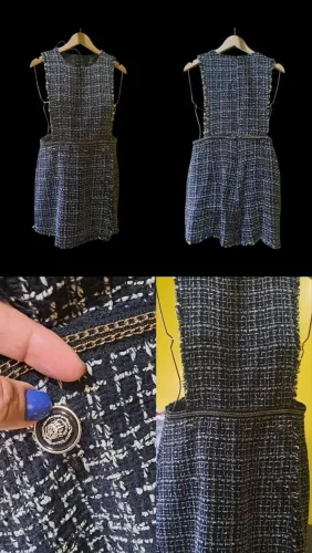 Macaquinho zara tweed tamanho L 