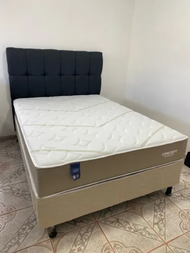 Cama Box Concept PlumaTex com Colchão