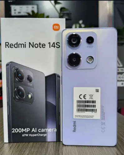 Redmi Note 14S, NFC, 256/8GB RAM, 200mp, resistência IP64, carregador de 67W, LACRADO.