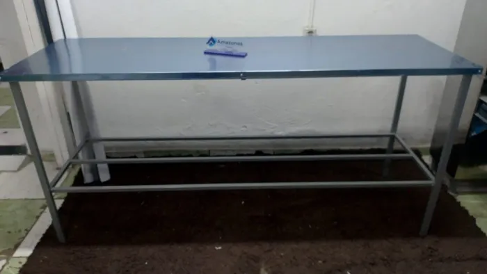 Mesa de aço inox para cozinha industrial