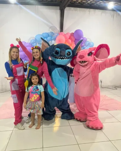 Animação Stitch e Angel para Festas Infantis - Personagens