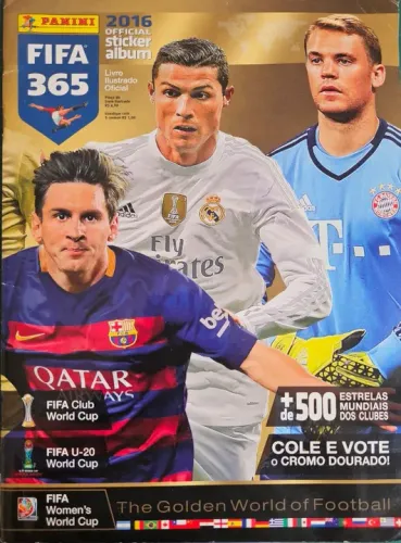 Álbum FIFA365 - 2016 - Capa Normal - Completo - Colado.