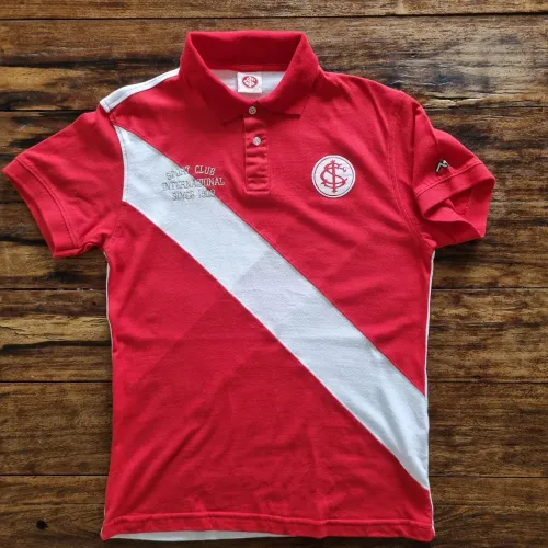 Camisa Polo Internacional Oficial - Vermelha e Branca