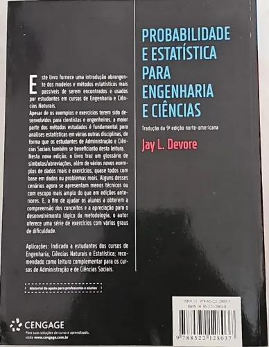 Probabilidade E Estatística Para Engenharia E Ciências